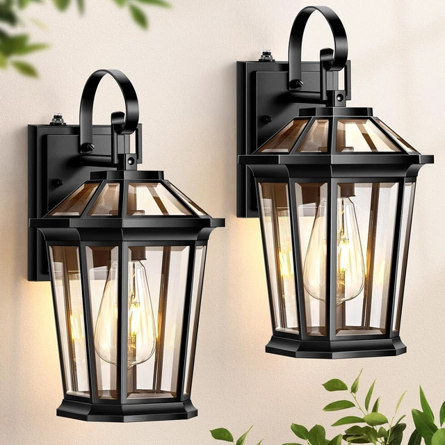 Main image of VIANIS Dusk to Dawn Outdoor Wall Lighting, Black Exterior Lighting Fixtures