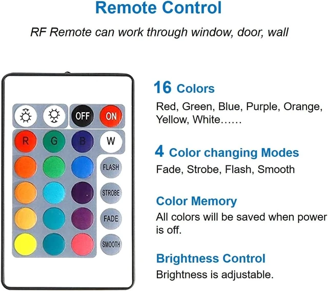 Alt view image 6 of 7 - Color LED Outdoor Landscape Spotlight Remote 10W RGB Waterproof Spot Light for Yard Tree Garden Halloween Christmas Lighting, 120V