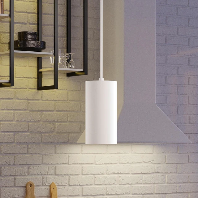 Alt view image 2 of 7 - Progress Lighting Cylinder Outdoor Pendant Light, White