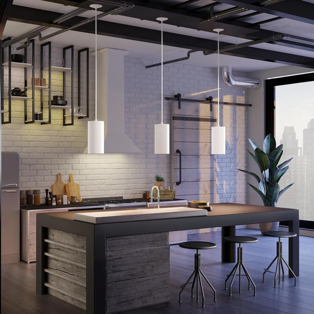 Alt view image 5 of 7 - Progress Lighting Cylinder Outdoor Pendant Light, White