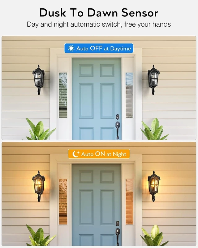 Alt view image 2 of 7 - VIANIS Black Dusk to Dawn Outdoor Lighting, Vintage Outdoor Sconce Lights with Water Ripple Glass, 100% Aluminium Anti-Rust Waterproof Patio Wall Light Fixture, Outside Porch Lantern for House Garage