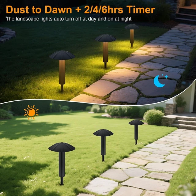 Alt view image 5 of 7 - 8 Pack Low Voltage Landscape Lighting Kit, 3W Metal Pathway Lights