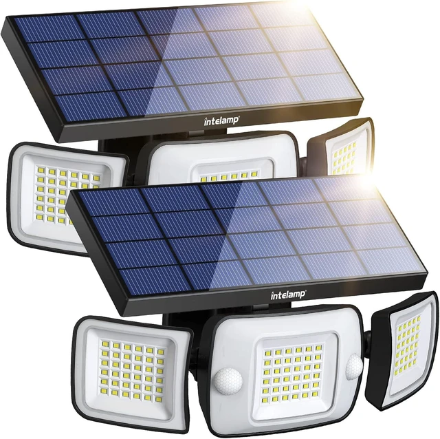 Main image of intelamp Solar Outdoor Lights, Motion Sensor with Dual Sensors Waterproof