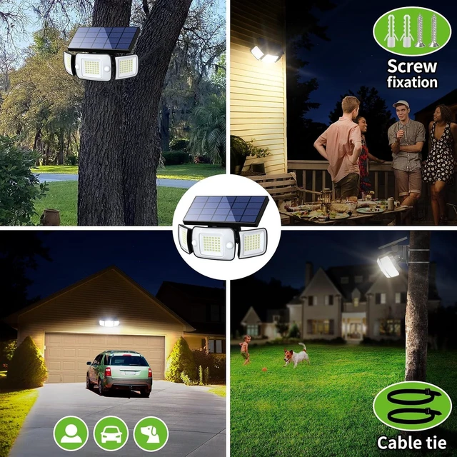 Alt view image 6 of 7 - intelamp Solar Outdoor Lights, Motion Sensor with Dual Sensors Waterproof
