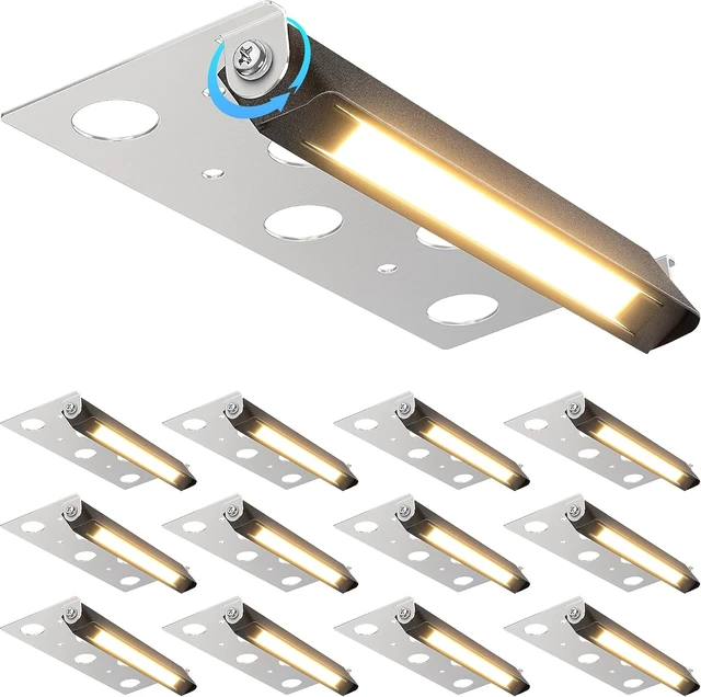 Main image of SUNVIE 7 Inch Retaining Wall Lights 5W LED Hardscape Lighting 12V-24V Low Voltage Step Lights 3000K Warm White Waterproof Outdoor Landscape Lighting for Patio Walls Stairs, 12-Pack with Connectors