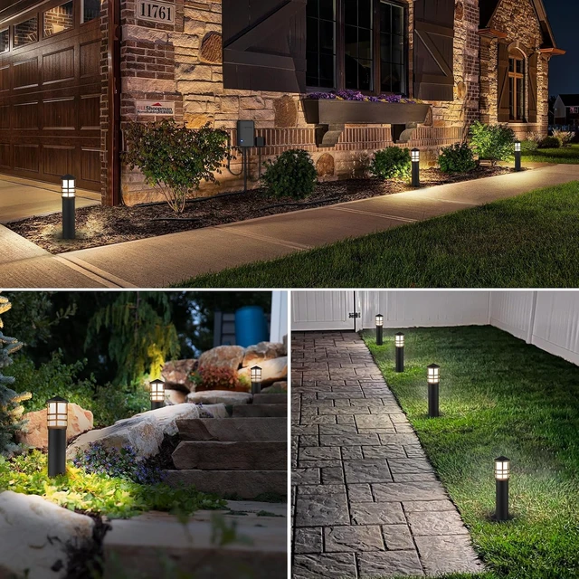 Alt view image 6 of 7 - SUNVIE All-in-One LED Landscape Lighting Kit, 8-Pack Low Voltage Pathway Lights with Transformer and 100FT 16/2 AWG Wire, 3000K Waterproof Landscape Lights with Connectors for Walkway Garden Yard
