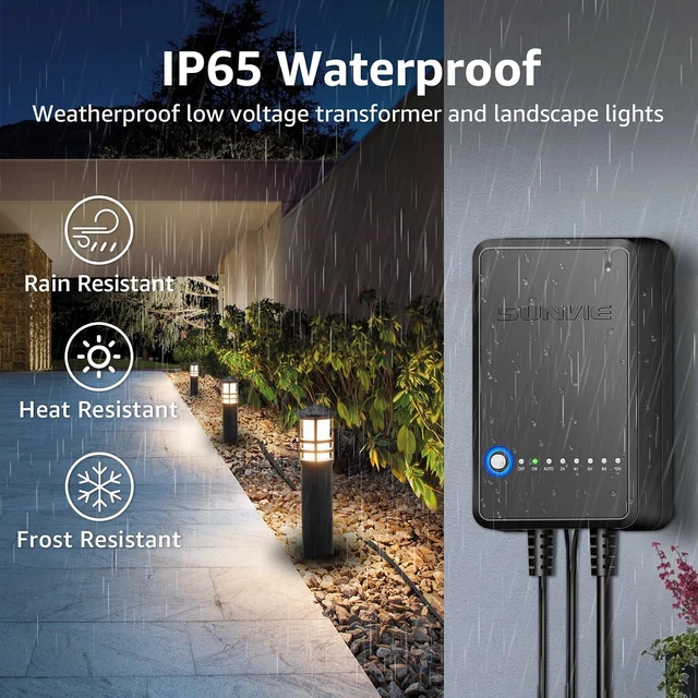 Alt view image 7 of 7 - SUNVIE All-in-One LED Landscape Lighting Kit, 8-Pack Low Voltage Pathway Lights with Transformer and 100FT 16/2 AWG Wire, 3000K Waterproof Landscape Lights with Connectors for Walkway Garden Yard