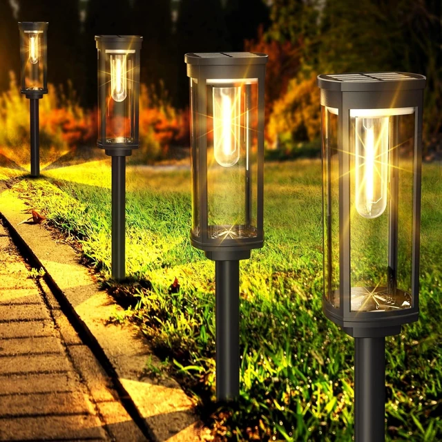 Main image of COXSENI Solar Pathway Lights Outdoor Waterproof Warm White, 8 Pack