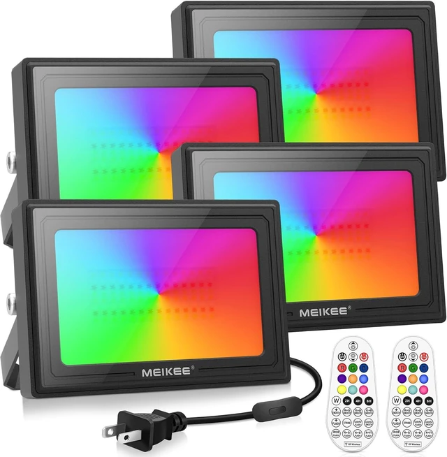 Main image of MEIKEE 25W RGB LED Flood Lights Outdoor 2500LM 250W Equivalent Wall Lamp