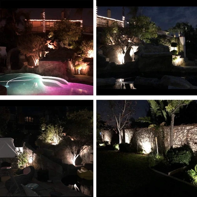 Alt view image 7 of 7 - 8Pack 5W Low Voltage Landscape Lights with Connectors Outdoor Lighting 24V AC/DC Focusing Lens LED Landscape Spotlights,600LM Warm White Waterproof Outdoor Garden Yard Lights