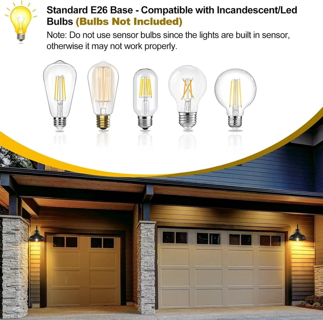 Alt view image 3 of 7 - Dusk to Dawn Outdoor Wall Sconces, Exterior Farmhouse Gooseneck Barn Lights