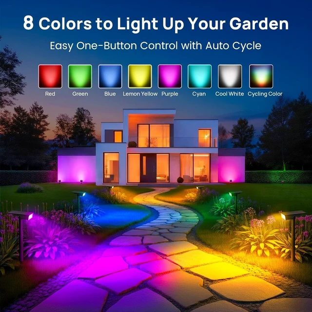 Alt view image 5 of 7 - Consciot Solar Spot Lights Outdoor, Halloween Lights, 170° Wide Beam