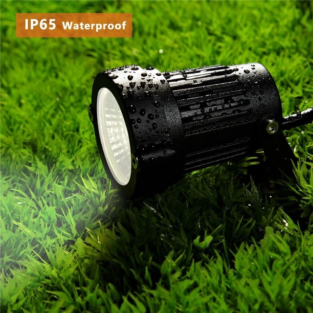 Alt view image 4 of 6 - Z Outdoor Landscape LED Lighting 5W Waterproof Graden Lights COB Led Spotlights with Spiked Stand for Lawn Decorative Lamp US 3- Plug 6500K Daylight White Lights (2 Packs)