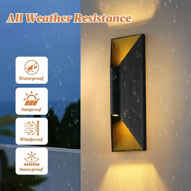 Alt view image 2 of 7 - Outdoor Wall Lights, 15" Up and Down Exterior Lighting Fixtures