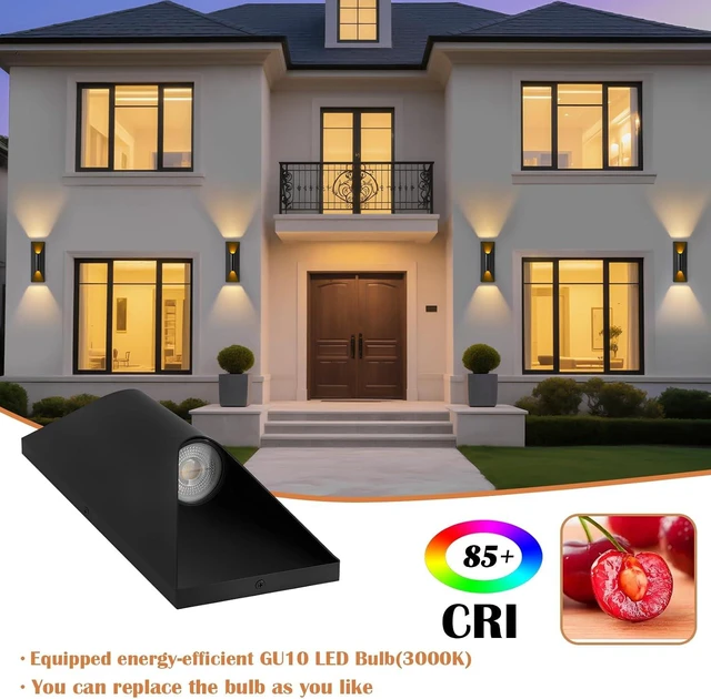 Alt view image 3 of 7 - Outdoor Wall Lights, 15" Up and Down Exterior Lighting Fixtures