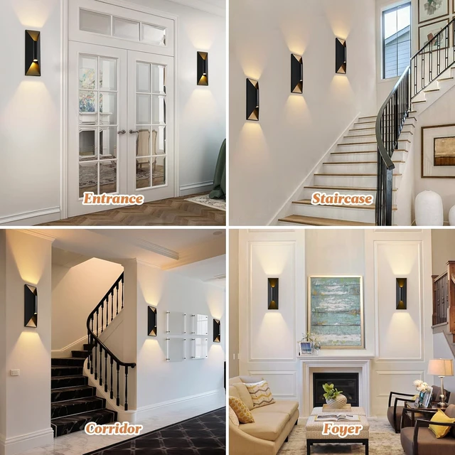 Alt view image 7 of 7 - Outdoor Wall Lights, 15" Up and Down Exterior Lighting Fixtures