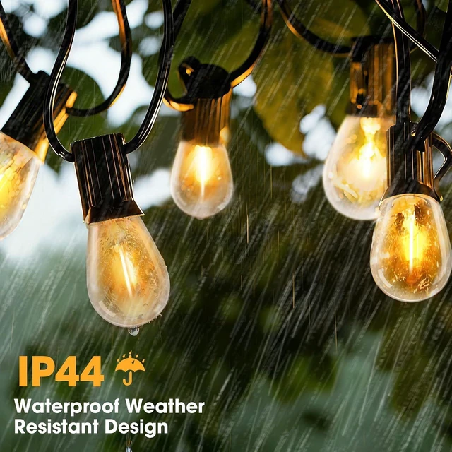 Alt view image 5 of 7 - GvvooHome Outdoor String Lights, 50FT LED Waterproof Patio Lights