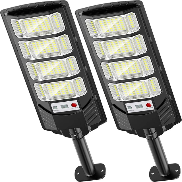 Main image of OKPRO Solar Street Lights Outdoor, 6500K LED Dusk to Dawn Outdoor Lighting