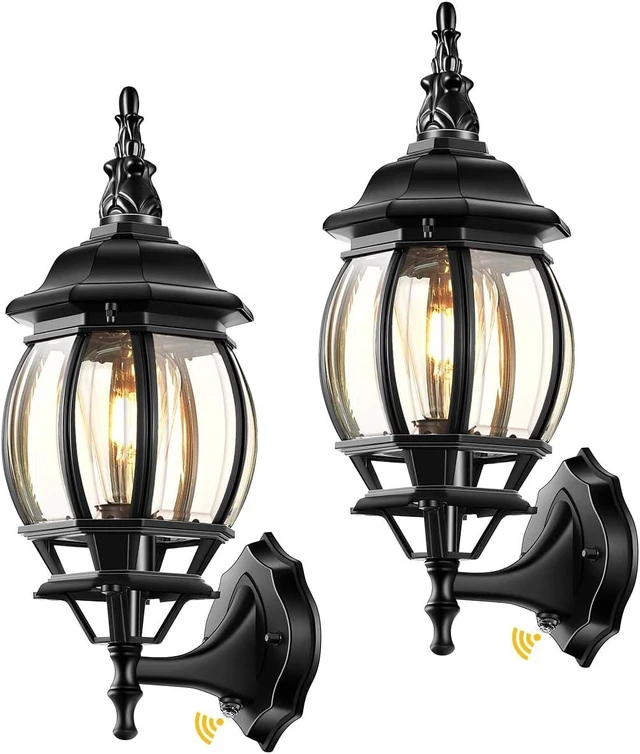 Main image of VIANIS Dusk to Dawn LED Outdoor Lighting Wall Lanterns for Porch, Anti-Rust