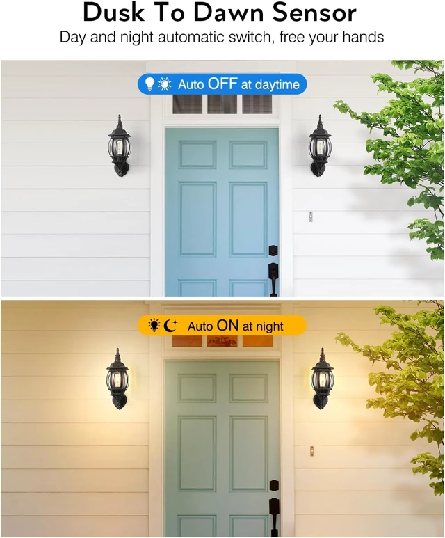 Alt view image 2 of 7 - VIANIS Dusk to Dawn LED Outdoor Lighting Wall Lanterns for Porch, Anti-Rust