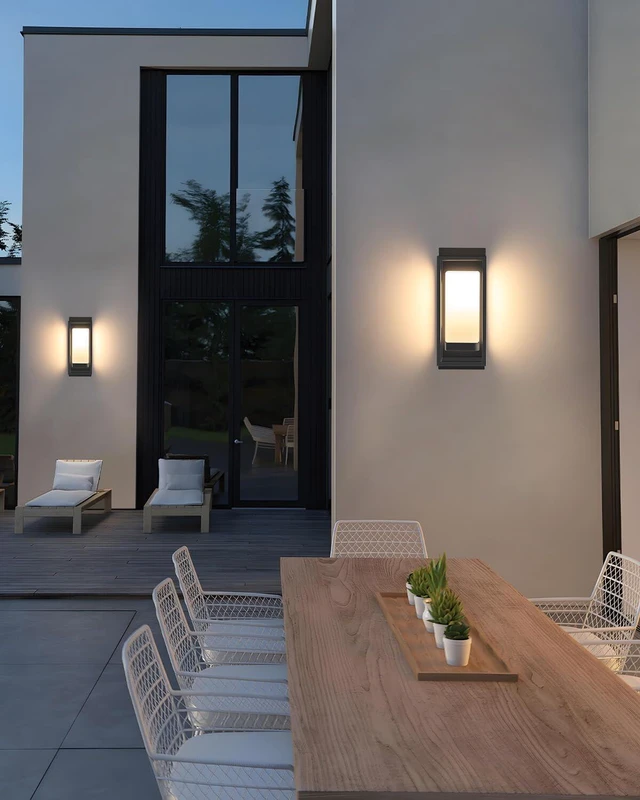 Alt view image 7 of 7 - RAYVO Dusk to Dawn Outdoor Wall Lights 2 Pack, LED Bulb Included, E26 Base