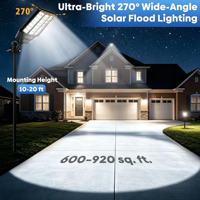Alt view image 3 of 7 - Solar Lights Outdoor Waterproof, Motion Sensor Solar Street Light, 2-Pack