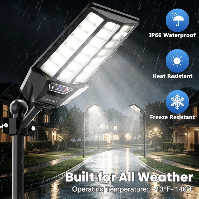 Alt view image 6 of 7 - Solar Lights Outdoor Waterproof, Motion Sensor Solar Street Light, 2-Pack