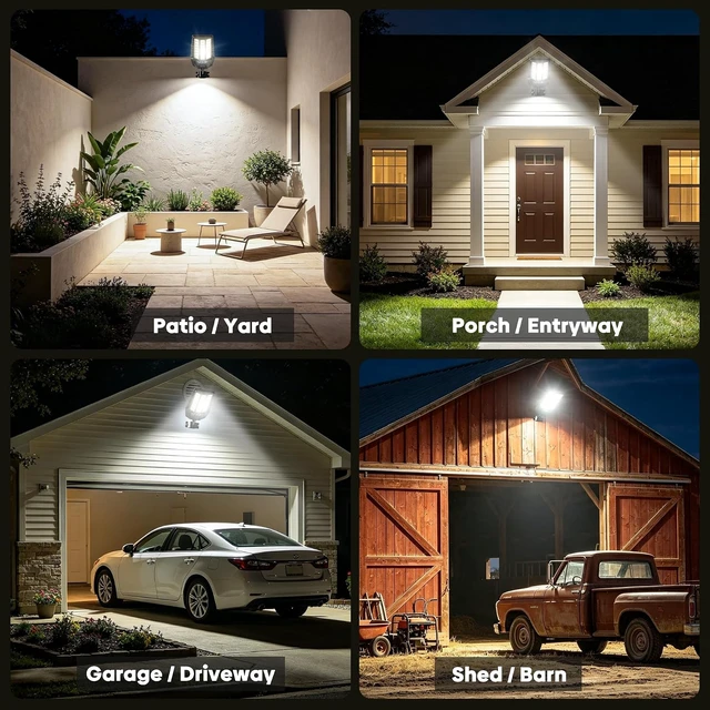 Alt view image 7 of 7 - Solar Lights Outdoor Waterproof, Motion Sensor Solar Street Light, 2-Pack