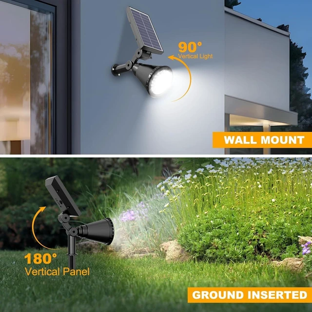 Alt view image 5 of 7 - Solar Lights Outdoor Waterproof Spot Lights, Cool White 4 Pack