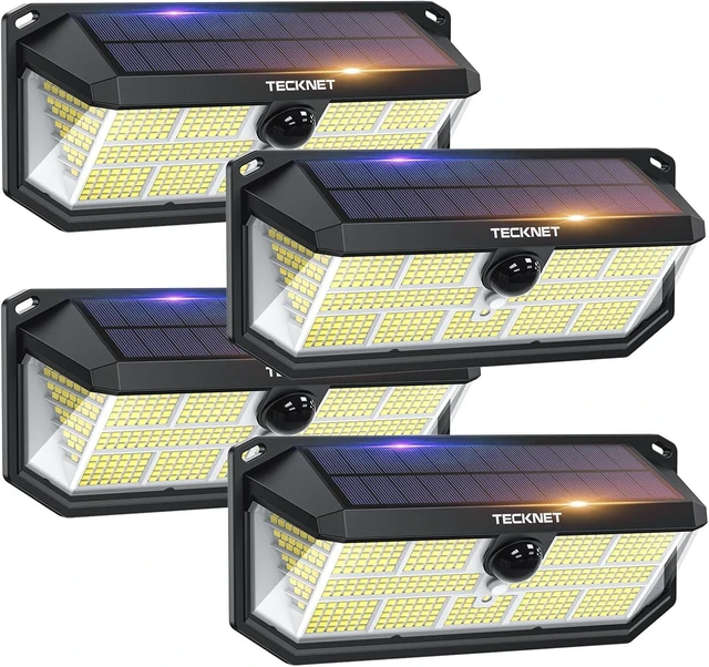 Main image of TECKNET Solar Lights Outdoor 495 LED Motion Sensor Waterproof Wall Lights