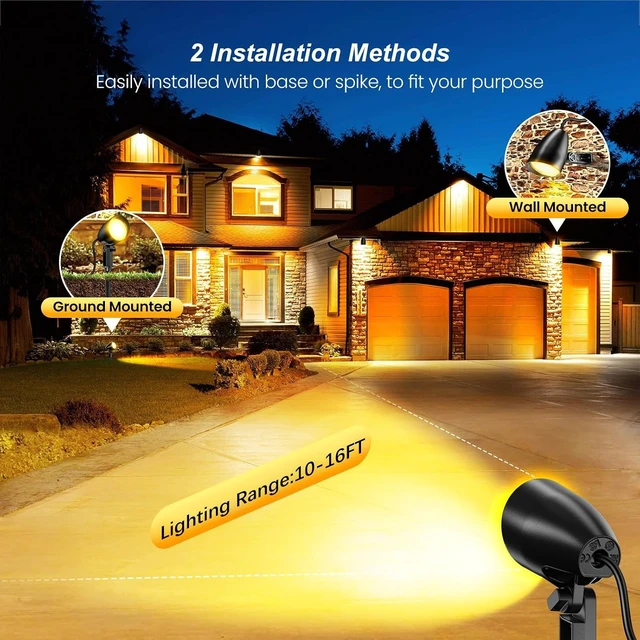Alt view image 3 of 7 - 20W Outdoor Spotlight,IP66 Landscape Lighting for Yard, 2 Pack