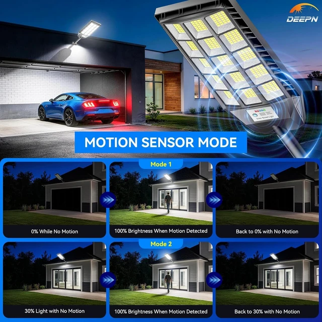 Alt view image 5 of 7 - Deepn Solar Lights Outdoor Waterproof, Solar Street Lights, TW015, 2 Pack