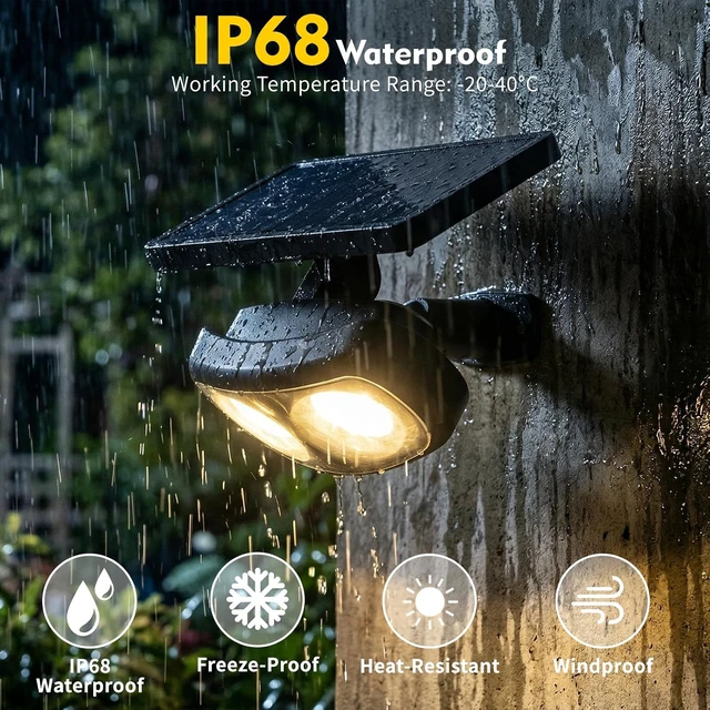 Alt view image 6 of 7 - Solar Spot Lights Outdoor Waterproof IP68,RGB Spotlights with Remote,4-Pack