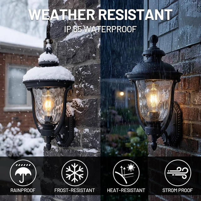 Alt view image 2 of 7 - Porch Lights Outdoor Light Fixtures Wall Mount Exterior Lights