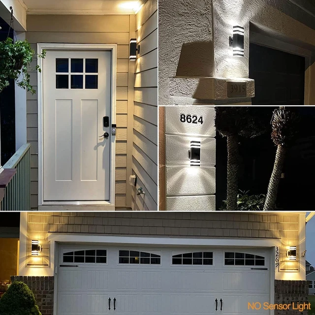 Alt view image 7 of 7 - tewei LED Up Down Outdoor Wall Lights, Black Exterior Lighting Fixtures
