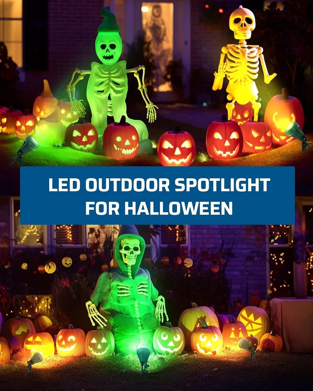 Alt view image 2 of 7 - DEWENWILS Halloween LED Spotlight Outdoor,120V 500LM Landscape Lighting