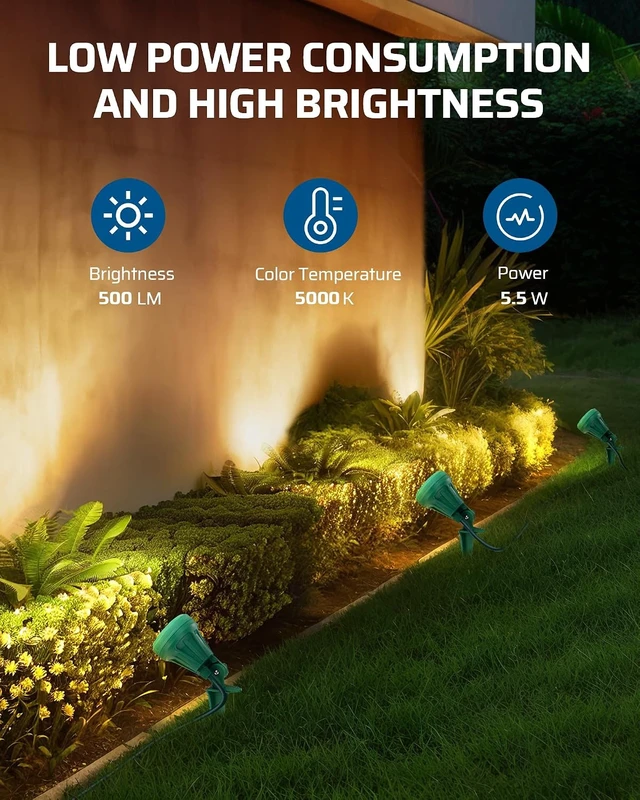 Alt view image 5 of 7 - DEWENWILS Halloween LED Spotlight Outdoor,120V 500LM Landscape Lighting