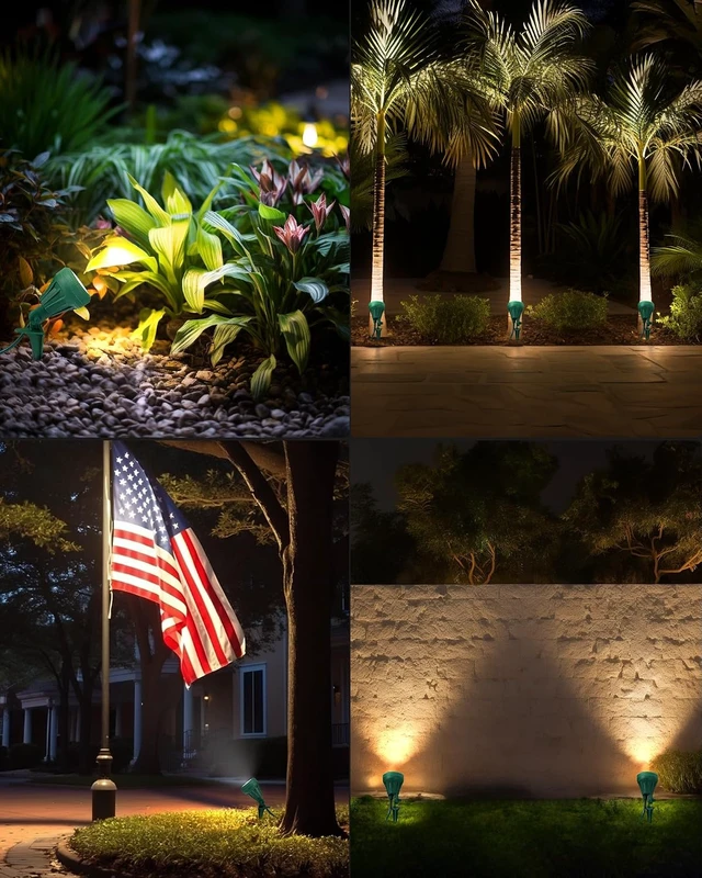 Alt view image 7 of 7 - DEWENWILS Halloween LED Spotlight Outdoor,120V 500LM Landscape Lighting