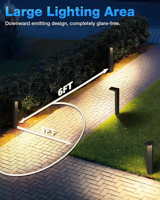 Alt view image 5 of 7 - SUNVIE 5W 3000K LED Low Voltage Landscape Pathway Lights Black, 4 Pack