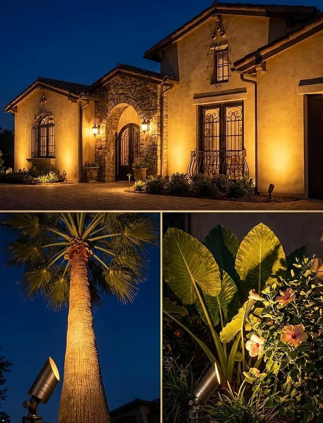 Alt view image 6 of 7 - MALORY Solid Brass Landscape Spotlight 12-Pack with 5W MR16 Bulb(S05)