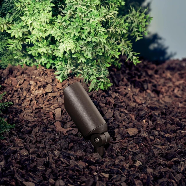 Alt view image 2 of 7 - Kichler 12V LED Landscape Spotlight Light, Textured Bronze