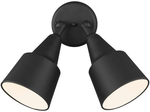 Alt view image 3 of 6 - Generation Lighting 2-Light 12.5-Inch Adjustable Flood Light in Black