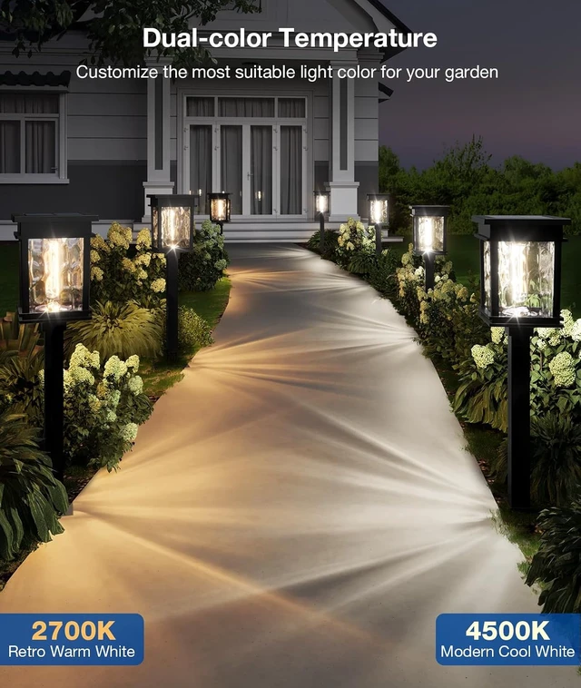 Alt view image 2 of 7 - XMCOSY+ Solar Pathway Lights Outdoor, 6 Pack Solar Powered Garden Lights