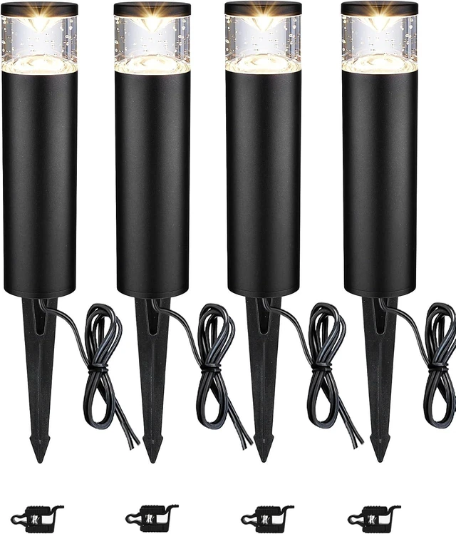Main image of LITFIT 4Pack Low Voltage Bollard Landscape Lights, 12V Aluminum Path Light