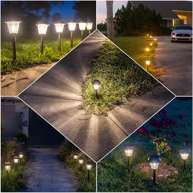 Alt view image 3 of 7 - XMCOSY+ Solar Pathway Lights Outdoor 6 Pack, 2 Lighting Modes Garden Lights