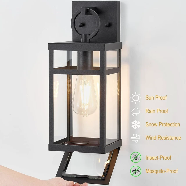 Alt view image 3 of 7 - 14 Inch Traditional InsectProof Outdoor Wall Light Sconce 1Pack