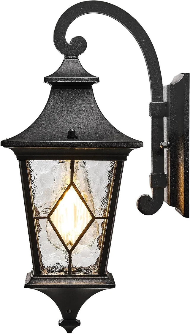 Main image of Porch Lights Outdoor Exterior Lighting Fixtures 21 Inch Large-Sized Black Outdoor Sconce for Front House Garage and Entryway Downwards Installation