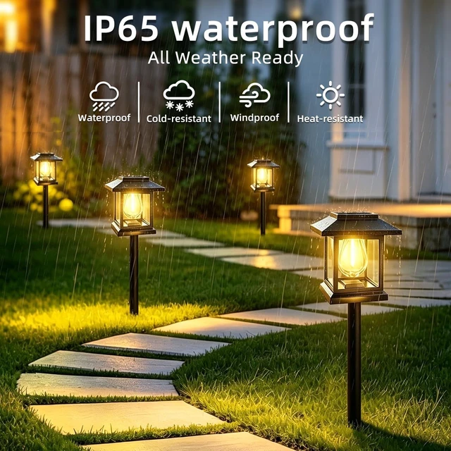 Alt view image 6 of 7 - Solar Pathway Lights 14-Pack for Yard Walkways