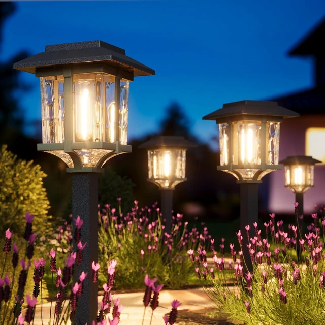 Main image of XMCOSY+ Solar Outdoor Lights Waterproof 6 Pack, 2-Tone Solar Garden Lights