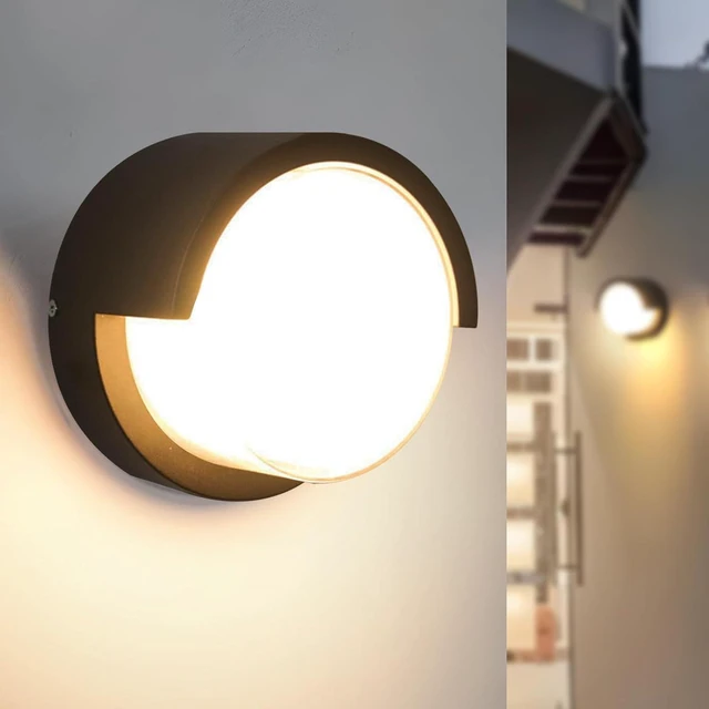 Main image of Aiwewin Round Outdoor Sconce Lights, Low Profile Outdoor Porch Lighting, Modern Light Fixtures, 12W 3200K for Patio, Deck(6.7 Inch)